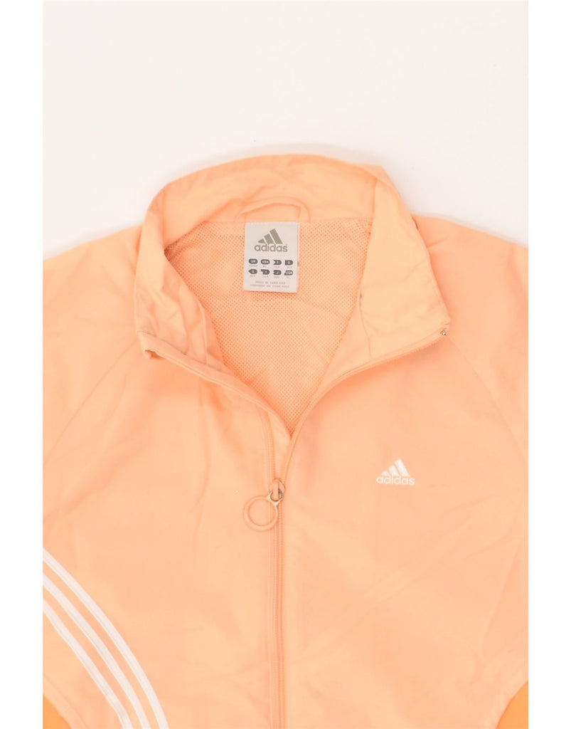 ADIDAS Girls Tracksuit Top Jacket 13-14 Years Orange Polyester | Vintage Adidas | Thrift | Second-Hand Adidas | Used Clothing | Messina Hembry 