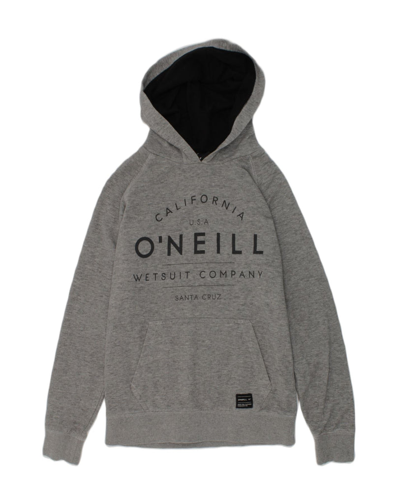 O'NEILL Boys California Graphic Hoodie Jumper 10-11 Years Grey Cotton | Vintage O'Neill | Thrift | Second-Hand O'Neill | Used Clothing | Messina Hembry 