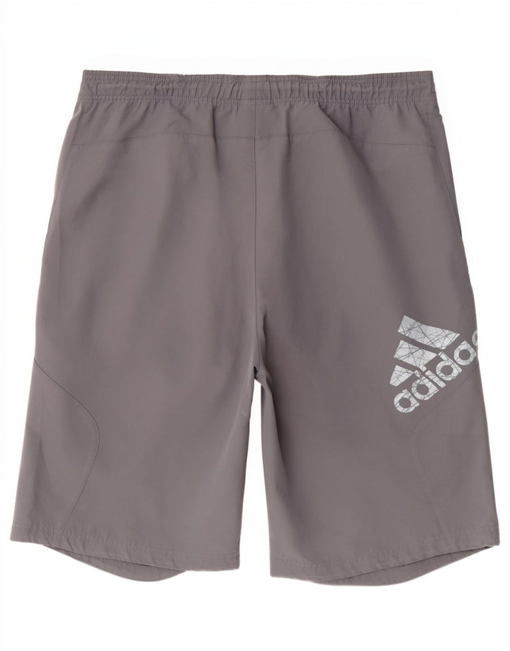Adidas Mens Graphic Sport Shorts Large Grey Polyester Sports