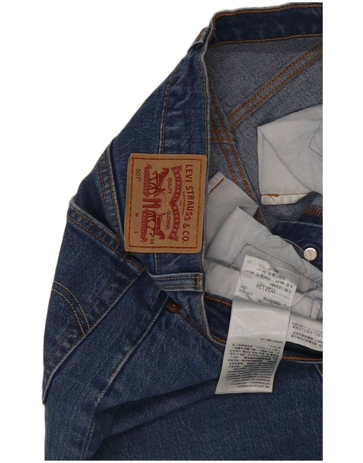 Levi's Womens 501 Straight Jeans W27 L26 Blue Cotton