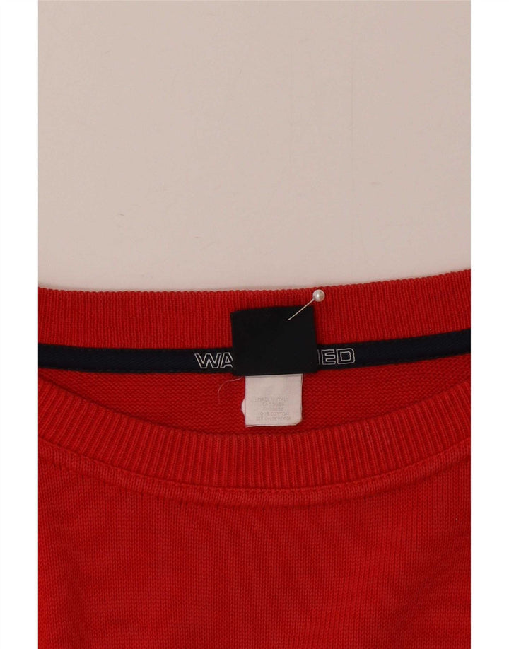Paul & Shark Mens Crew Neck Jumper Sweater Large Red Cotton