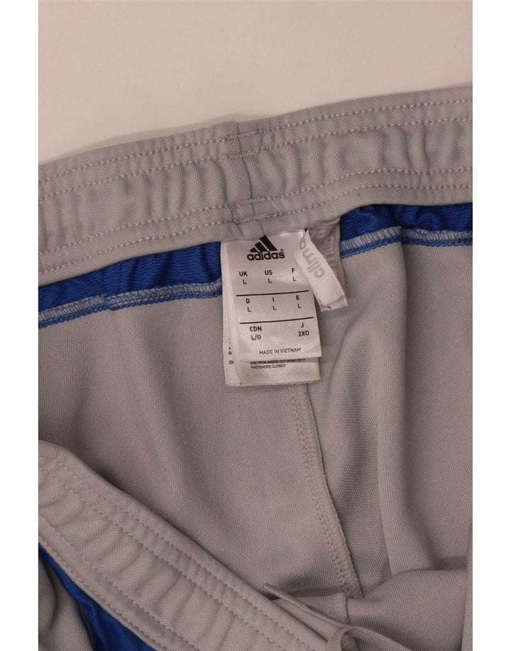 Adidas Mens Climacool Tracksuit Trousers Large  Grey Colourblock Polyester