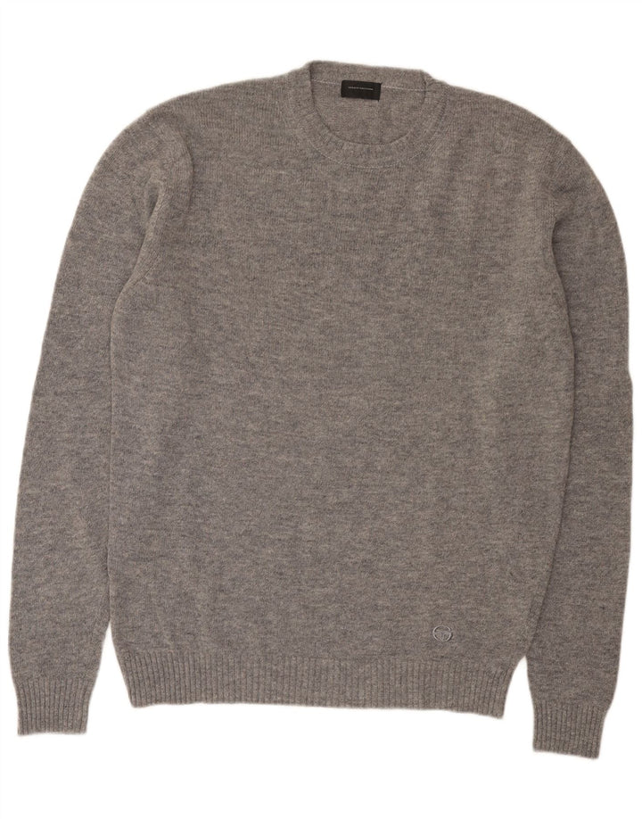 Sergio Tacchini Mens Crew Neck Jumper Sweater 2XL Grey Wool