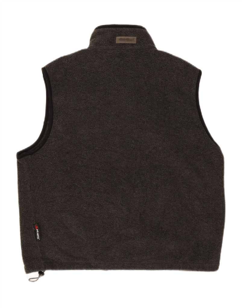 EDDIE BAUER Mens Polartec Fleece Gilet UK 40 Large Grey Polyester Vintage Eddie Bauer and Second-Hand Eddie Bauer from Messina Hembry 