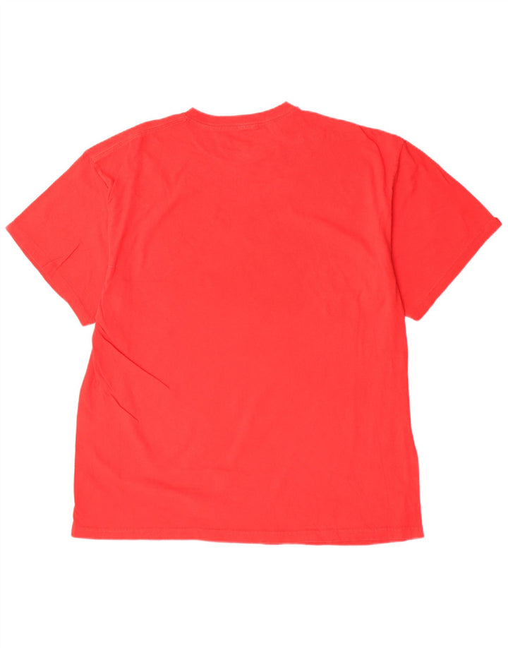 QUIKSILVER Mens Graphic T-Shirt Top XL Red Cotton