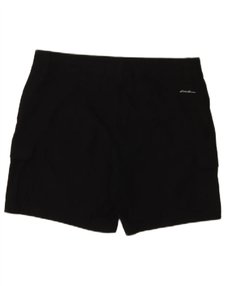 Eddie Bauer Womens Cargo Shorts US 12 Large W34  Black Nylon