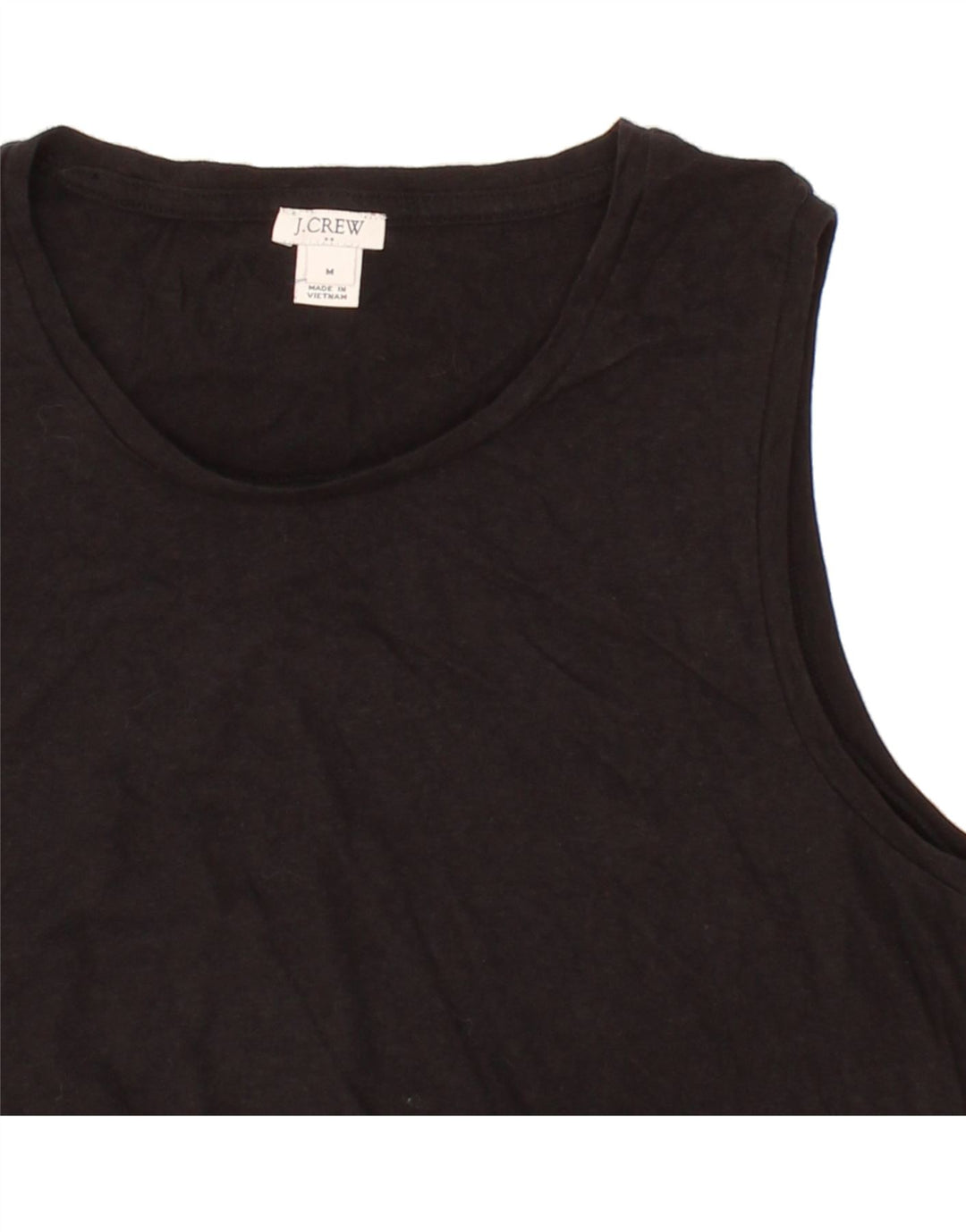 J. CREW Womens Vest Top UK 14 Medium Black Cotton Vintage J. Crew and Second-Hand J. Crew from Messina Hembry 
