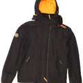 Superdry Womens Graphic Windbreaker Jacket UK 14 Medium Black