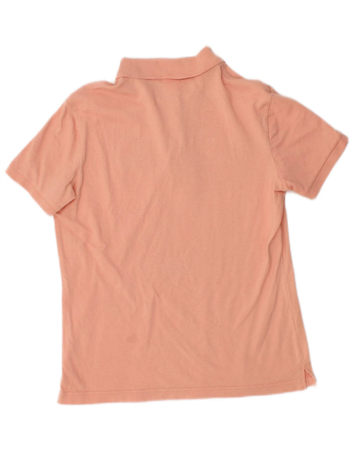 Lacoste Womens Polo Shirt UK 12 Medium Pink Cotton