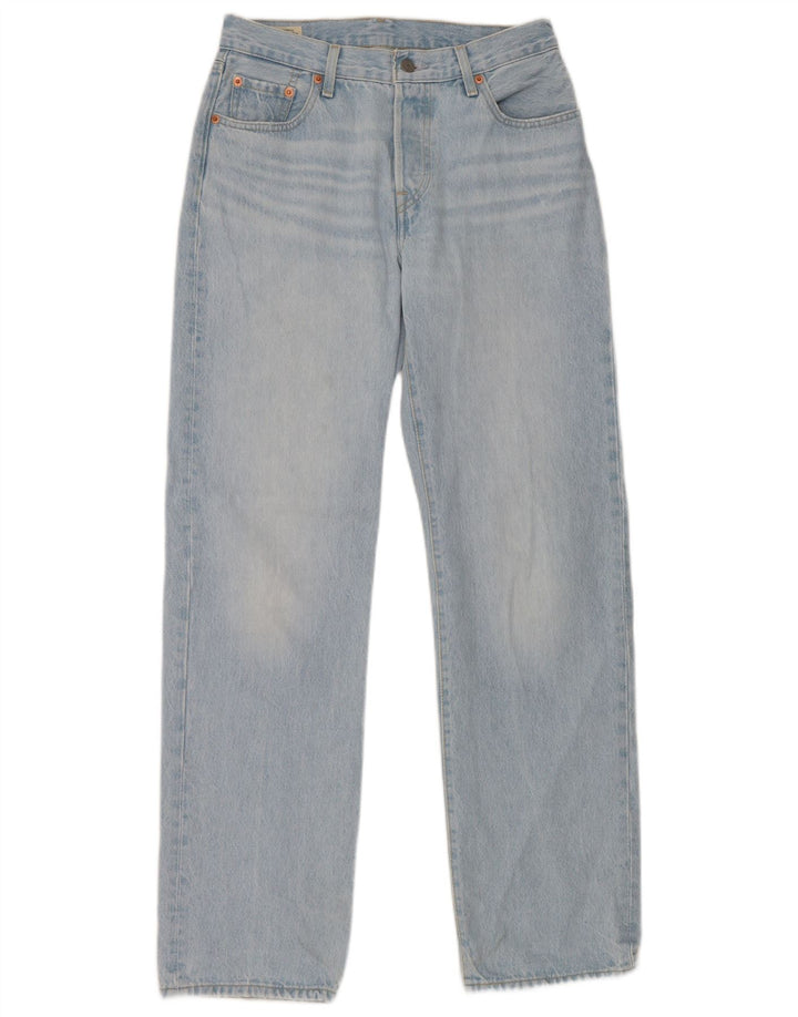 Levi's Womens 501 Straight Jeans W25 L32 Blue Cotton