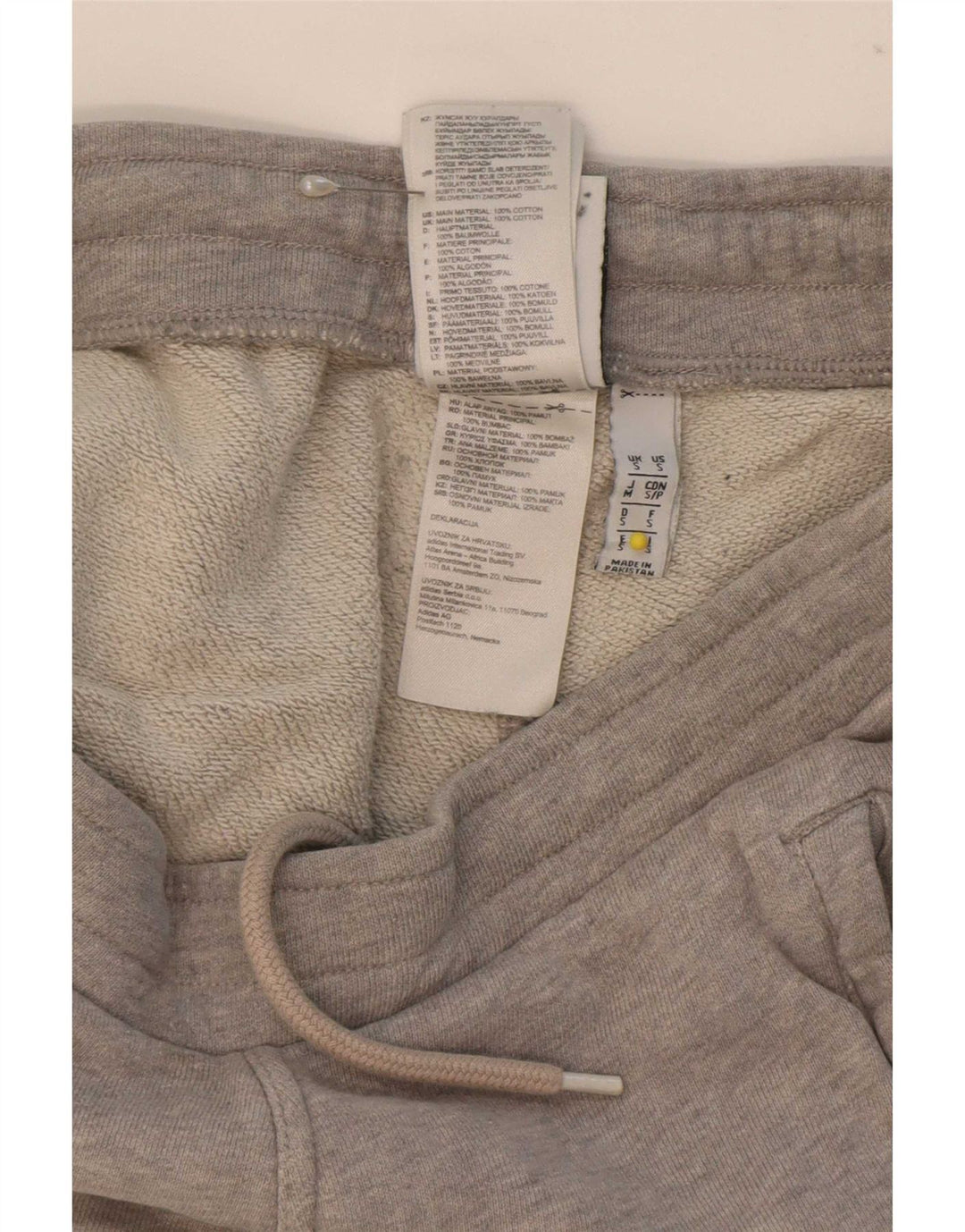 Adidas Mens Sport Shorts Small Grey Cotton