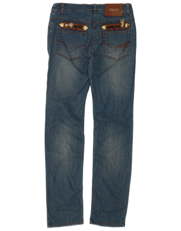 Piero Guidi Womens Slim Jeans W28 L31 Blue Cotton
