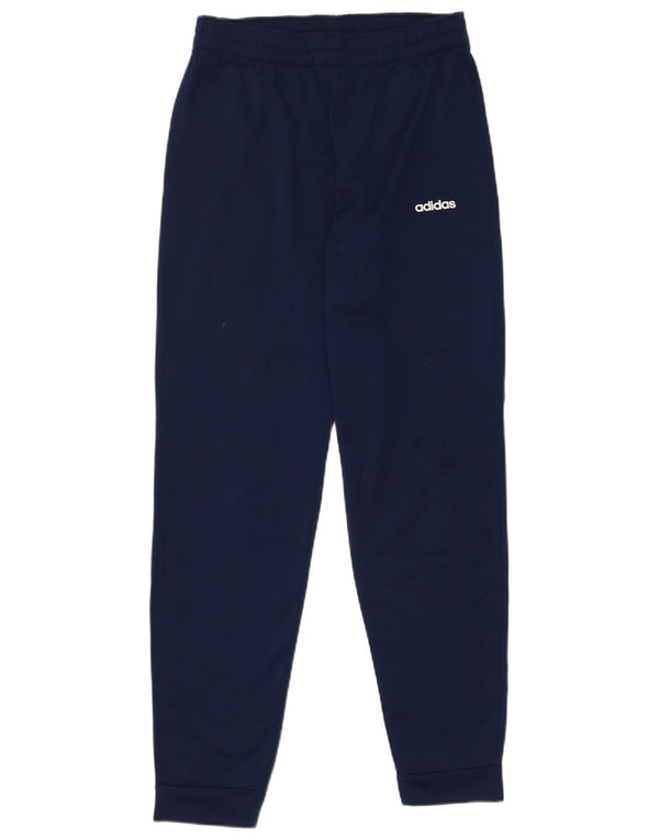 ADIDAS Boys Tracksuit Trousers Joggers 13-14 Years  Navy Blue Polyester