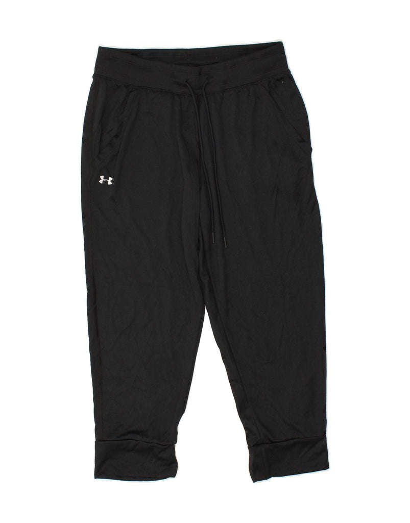 UNDER ARMOUR Womens Capri Tracksuit Trousers Joggers UK 6 XS Black | Vintage Under Armour | Thrift | Second-Hand Under Armour | Used Clothing | Messina Hembry 