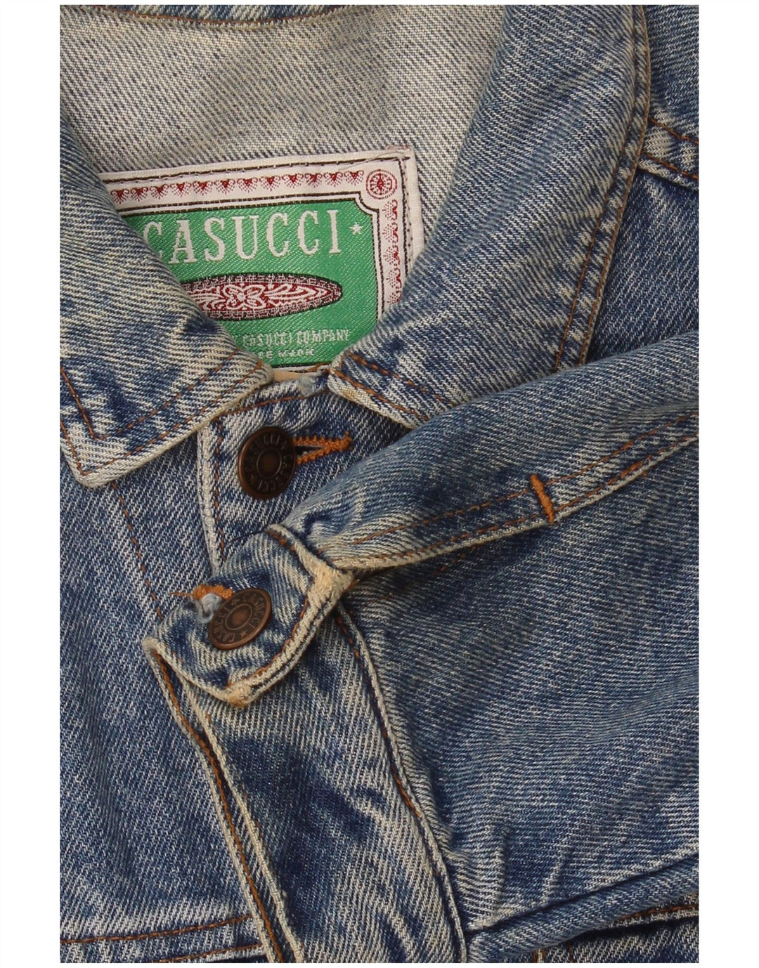 Casucci Mens Denim Jacket UK 36 Small Blue Cotton