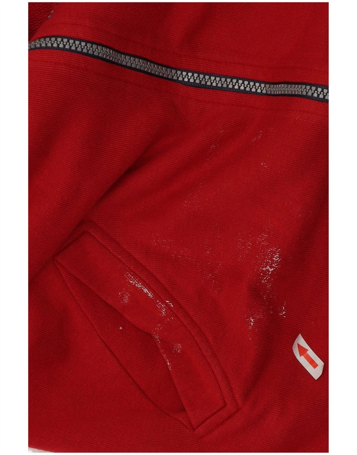 Asics Mens Graphic Tracksuit Top Jacket Medium Red Cotton