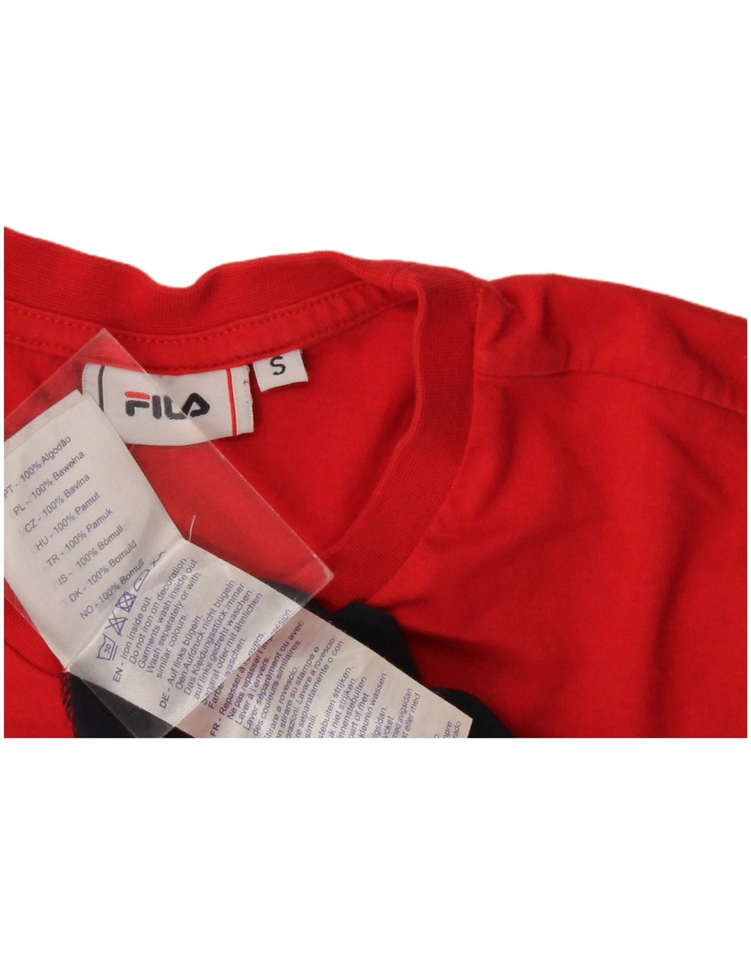 Fila Mens Graphic T-Shirt Top Small Multicoloured Colourblock Cotton