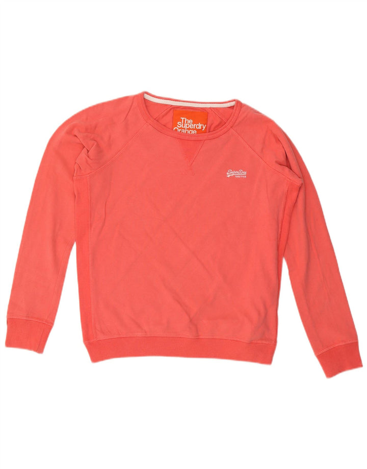 SUPERDRY Womens Sweatshirt Jumper UK 16 Large Pink