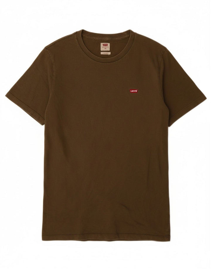 LEVI'S Mens Standard T-Shirt Top XS Khaki Vintage Levi's and Second-Hand Levi's from Messina Hembry 