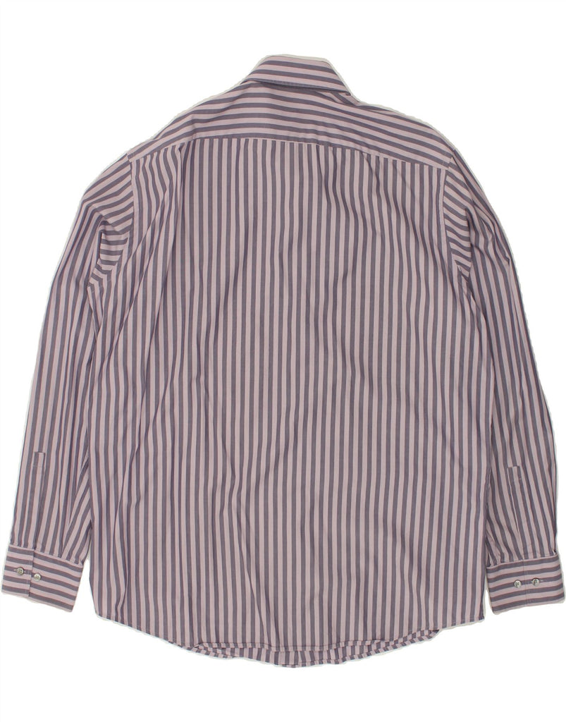 HUGO BOSS Mens Shirt Size 18 46 2XL Grey Striped Cotton | Vintage Hugo Boss | Thrift | Second-Hand Hugo Boss | Used Clothing | Messina Hembry 