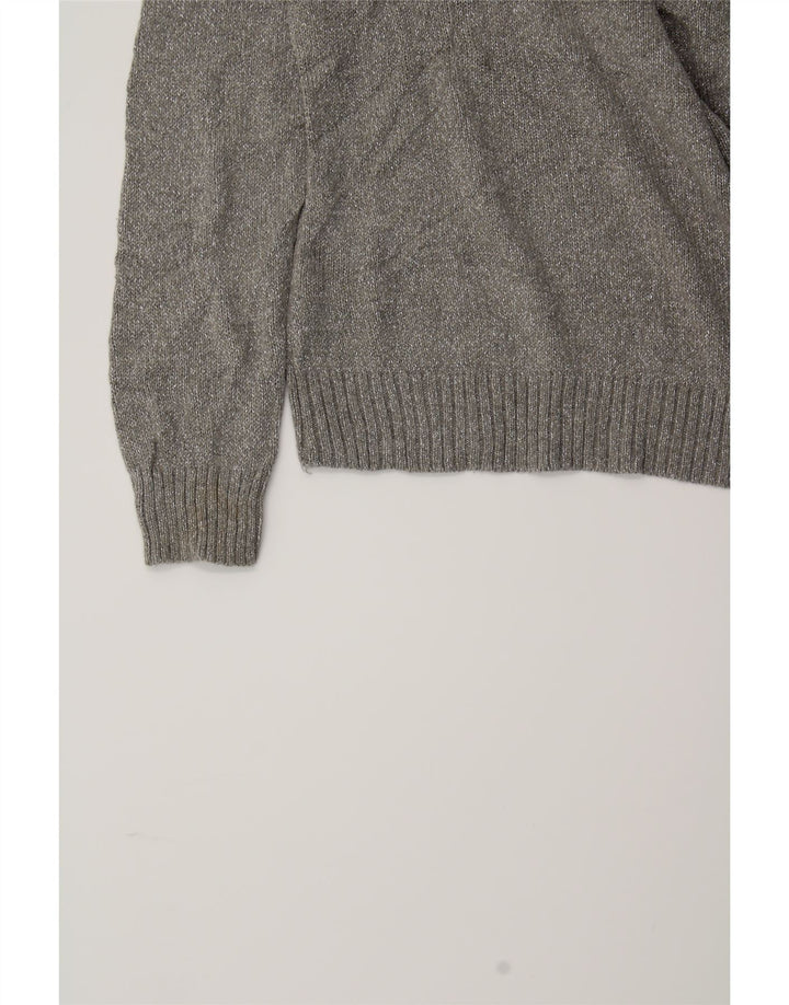 CHAPS Womens Classics Crew Neck Jumper Sweater UK 12 Medium Grey Vintage Chaps and Second-Hand Chaps from Messina Hembry 