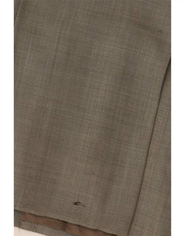 UNGARO Mens 3 Button Blazer Jacket IT 46 Small Khaki Wool