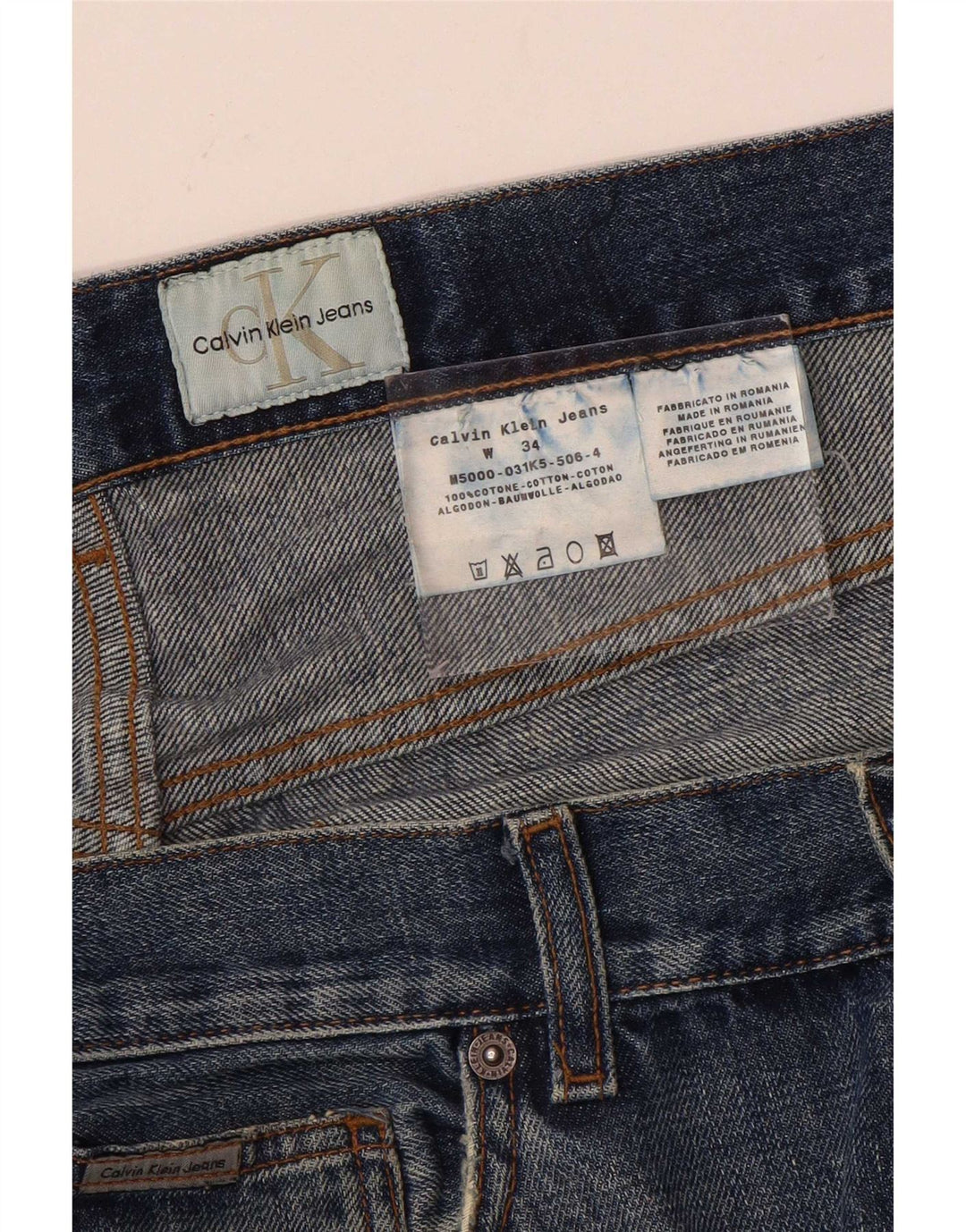 Calvin Klein Mens Straight Jeans W34 L30 Blue