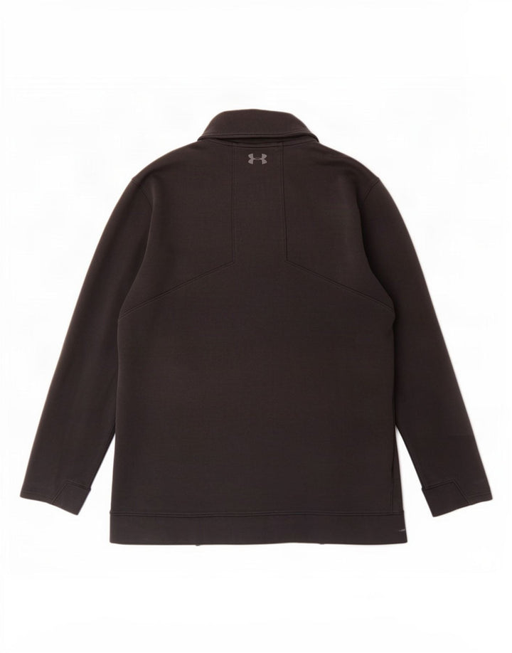 Under Armour Mens Cold Gear Zip Neck Pullover Tracksuit Top XL Black Cotton