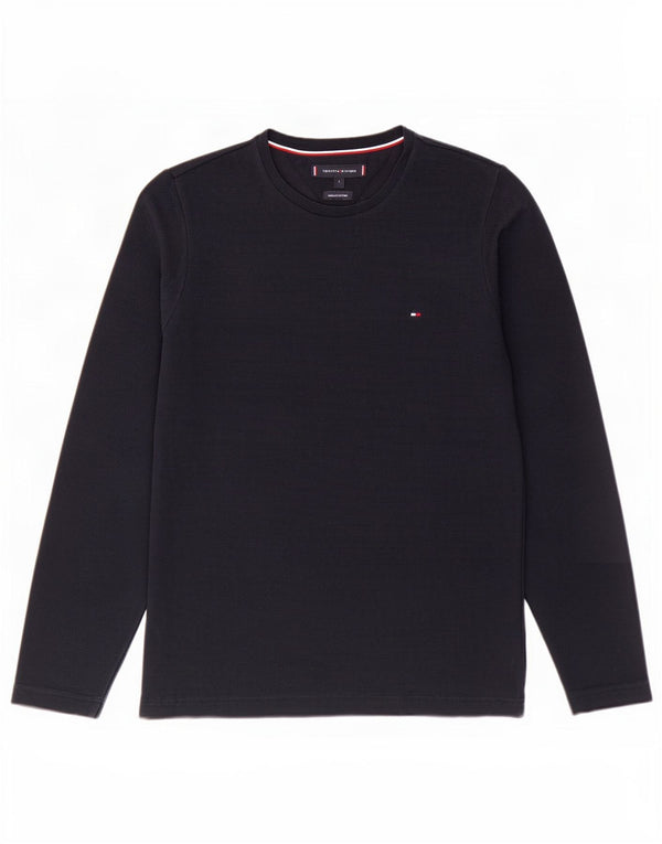 Tommy Hilfiger Mens Top Long Sleeve Small Navy Blue Cotton