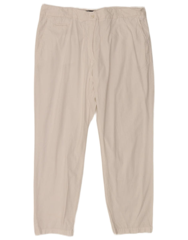 Marks & Spencer Womens Straight Chino Trousers UK 16 Large W34 L26 White