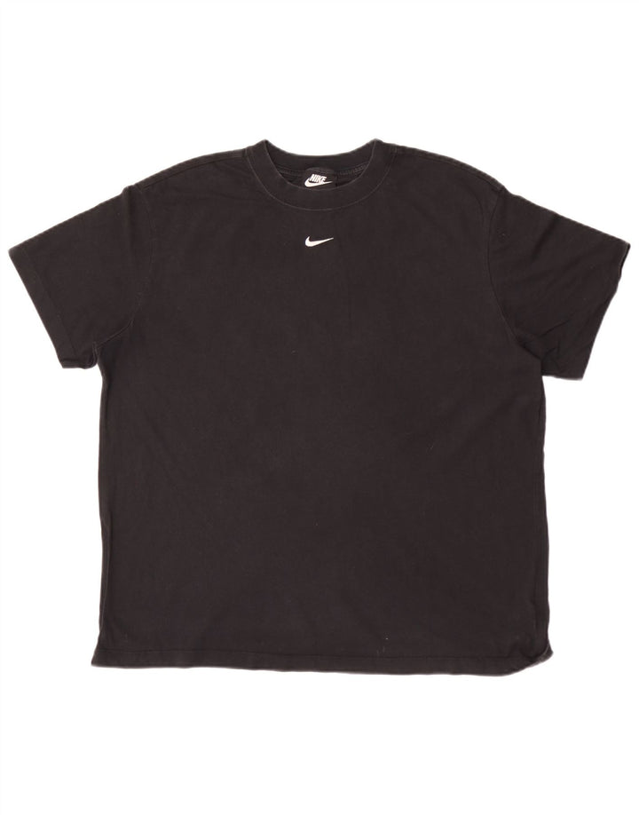 NIKE Mens T-Shirt Top Medium Black Cotton