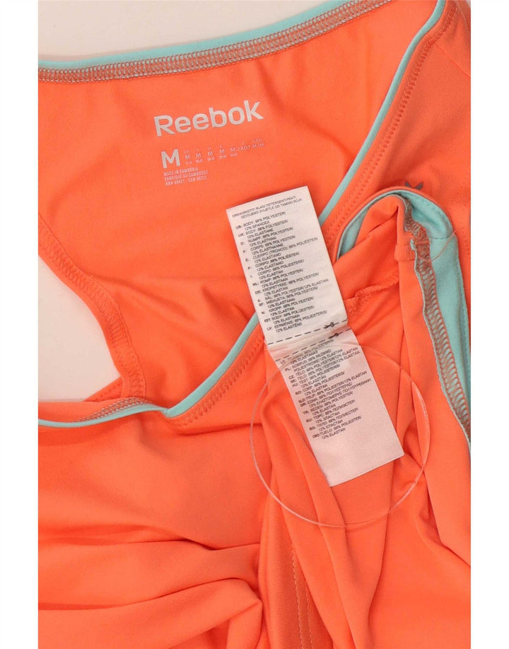 Reebok Womens Vest Top UK 12/14 Medium Orange Polyester