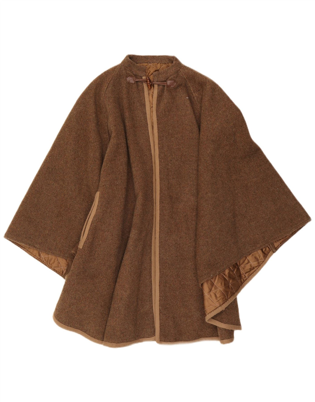 Vintage Womens Poncho Coat One Size Brown