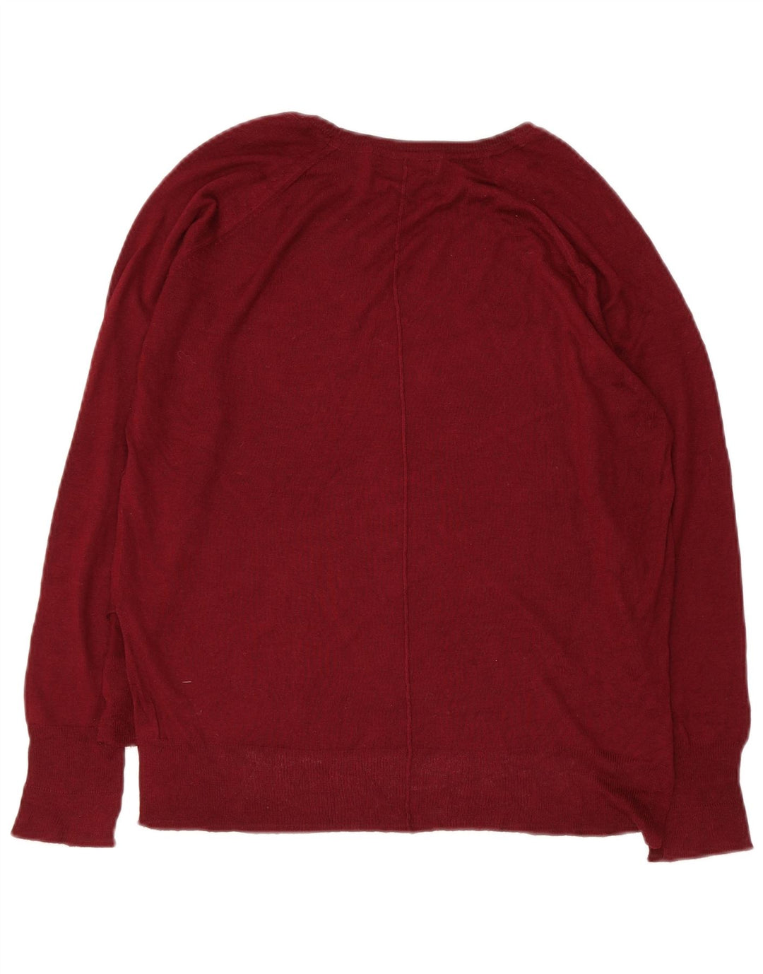 Zara Womens Boat Neck Jumper Sweater UK 14 Medium Maroon