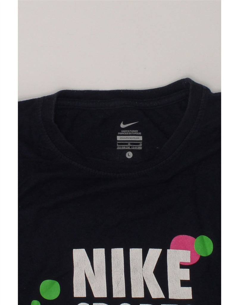 NIKE Boys Graphic T-Shirt Top 12-13 Years Navy Blue | Vintage Nike | Thrift | Second-Hand Nike | Used Clothing | Messina Hembry 