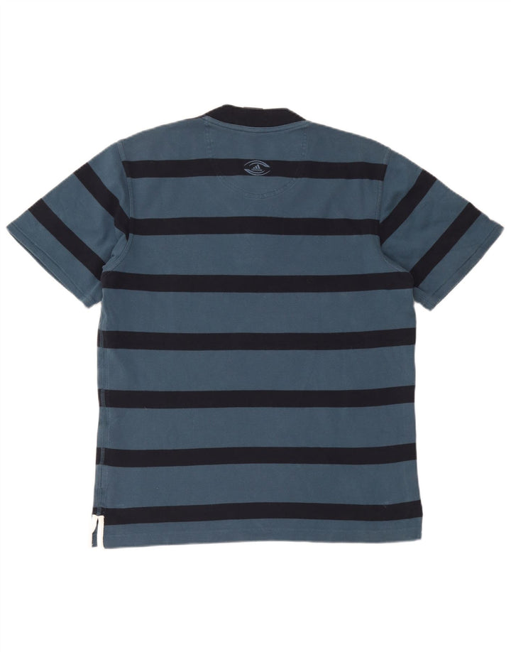Adidas Mens T-Shirt Top Medium Blue Striped Cotton