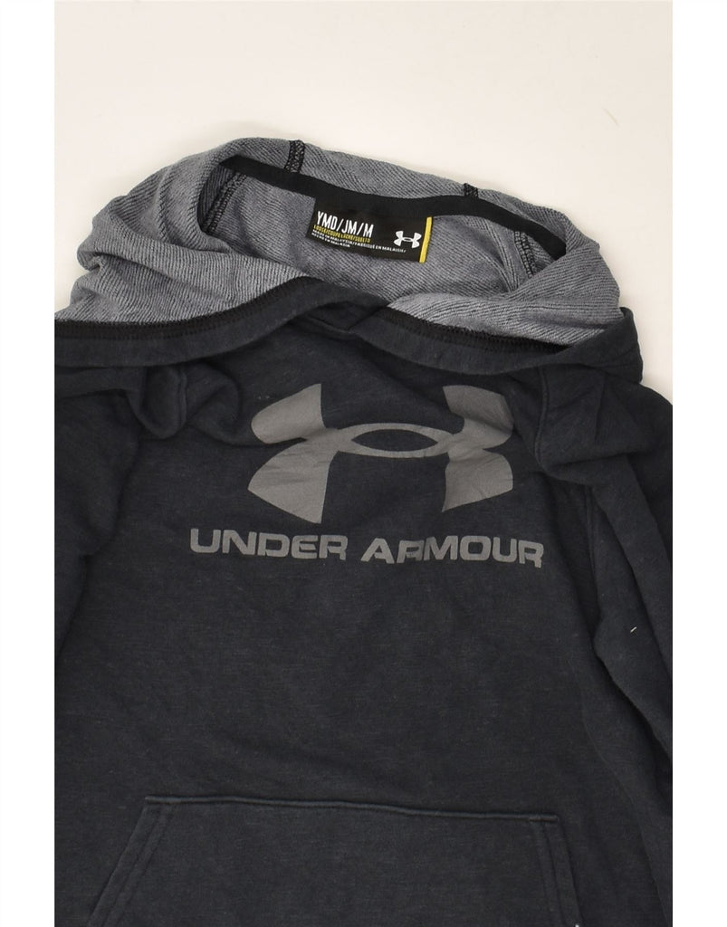 UNDER ARMOUR Boys Graphic Hoodie Jumper 9-10 Years Medium Black | Vintage Under Armour | Thrift | Second-Hand Under Armour | Used Clothing | Messina Hembry 