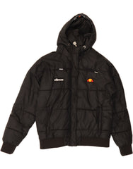 ELLESSE Womens Hooded Padded Jacket UK 6 XS  Black Polyester