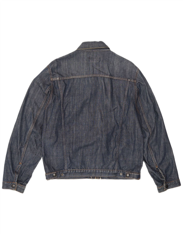 Casucci Mens Denim Denim Jacket UK 38 Medium Blue Cotton