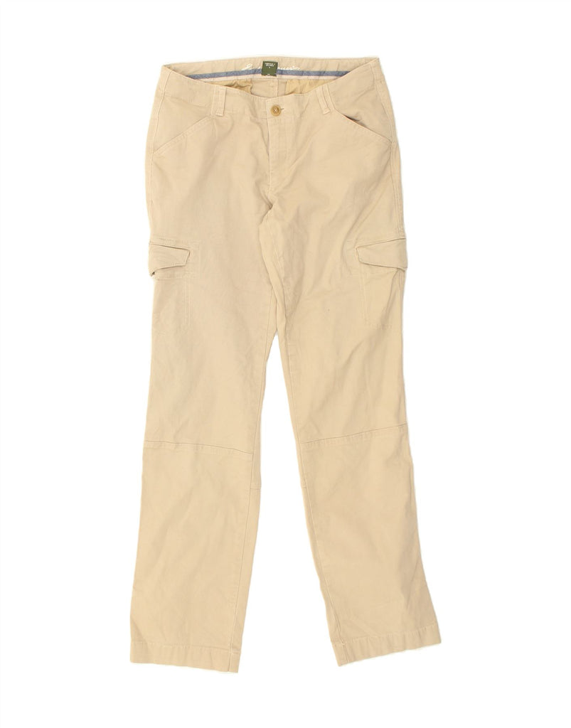 EDDIE BAUER Womens Slim Cargo Trousers UK 6 XS W25 L32 Beige Cotton | Vintage Eddie Bauer | Thrift | Second-Hand Eddie Bauer | Used Clothing | Messina Hembry 