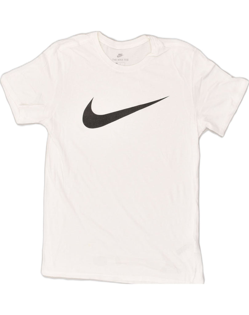 NIKE Mens Graphic T-Shirt Top Medium White Cotton | Vintage Nike | Thrift | Second-Hand Nike | Used Clothing | Messina Hembry 