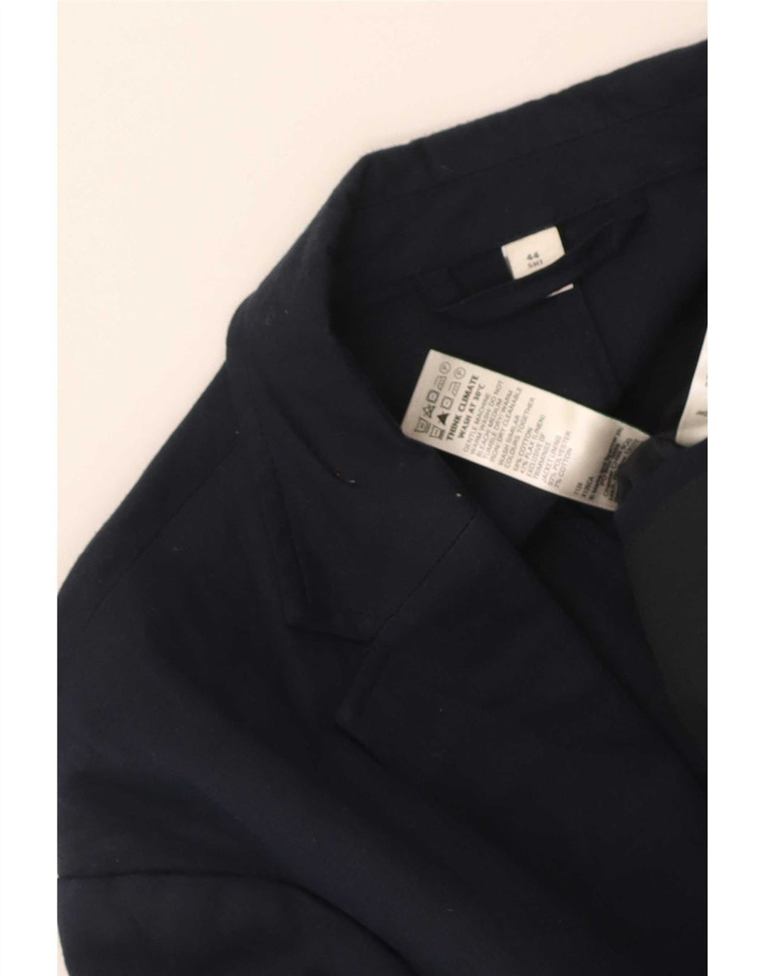Marks & Spencer Mens 2 Button Blazer Jacket UK 44 XL Navy Blue Cotton