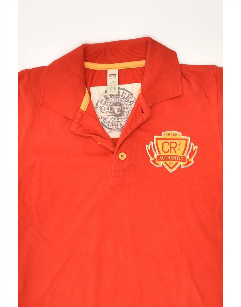 CARRERA Boys Polo Shirt 7-8 Years Red Cotton | Vintage Carrera | Thrift | Second-Hand Carrera | Used Clothing | Messina Hembry 