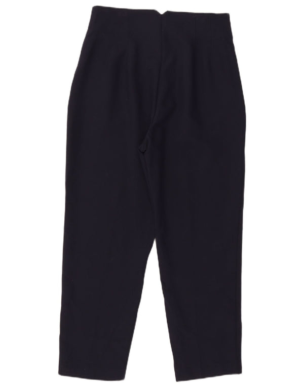 Zara Womens Tapered Chino Trousers Large W30 L26 Navy Blue Polyester
