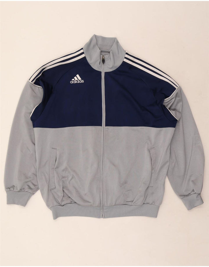 Adidas Mens Tracksuit Top Jacket XL Grey Colourblock