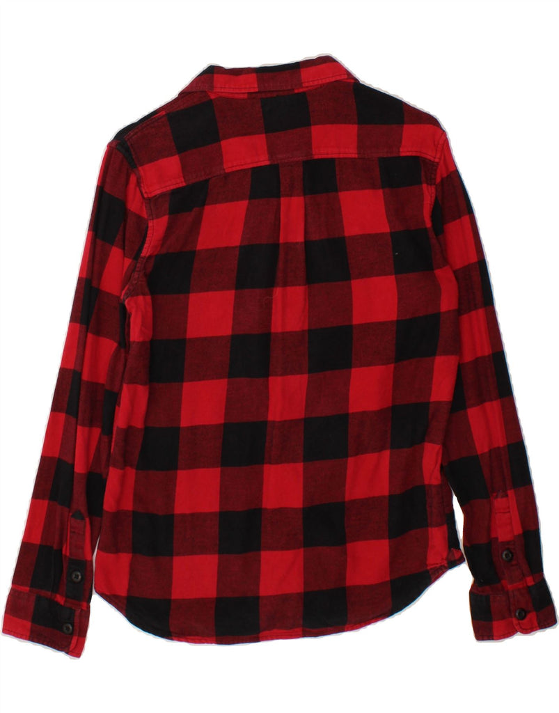 VANS Mens Slim Fit Flannel Shirt Small Red Gingham Cotton Vintage Vans and Second-Hand Vans from Messina Hembry 