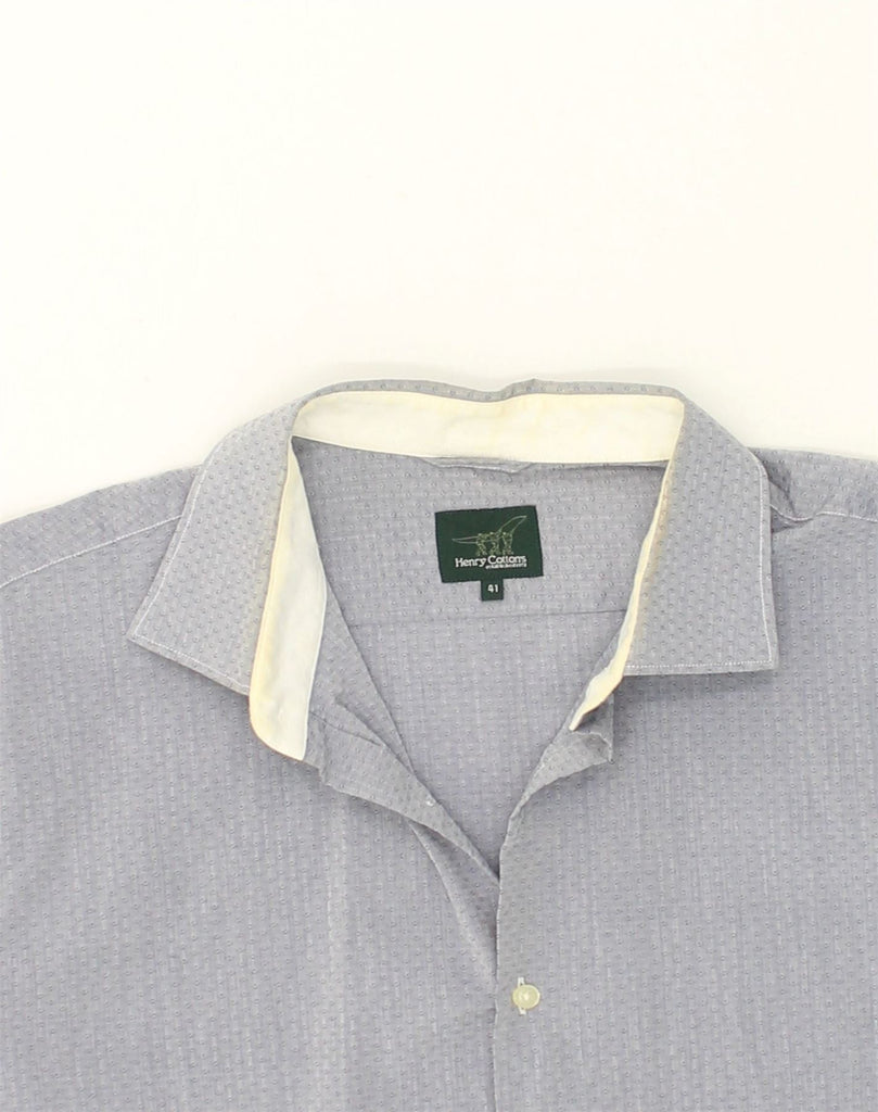 HENRY COTTONS Mens Shirt Size 41 Medium Grey Cotton | Vintage Henry Cottons | Thrift | Second-Hand Henry Cottons | Used Clothing | Messina Hembry 