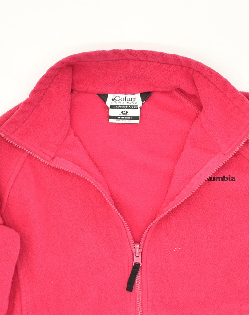 COLUMBIA Womens Fleece Jacket UK 12 Medium Pink Polyester | Vintage Columbia | Thrift | Second-Hand Columbia | Used Clothing | Messina Hembry 