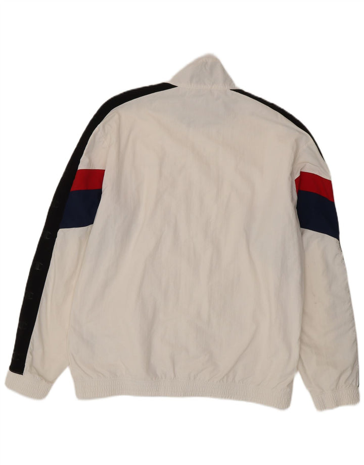 CHAMPION Mens Graphic Tracksuit Top Jacket XL White Colourblock Polyamide