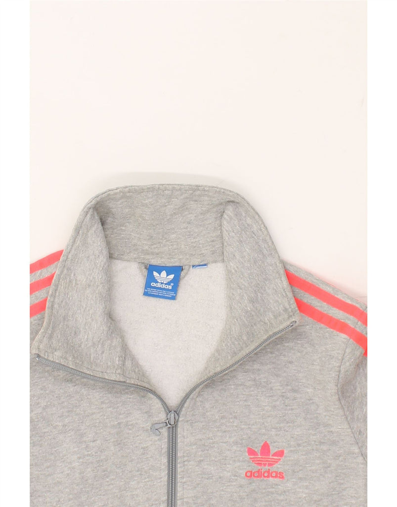 ADIDAS Boys Graphic Tracksuit Top Jacket 12-13 Years Grey Cotton | Vintage Adidas | Thrift | Second-Hand Adidas | Used Clothing | Messina Hembry 